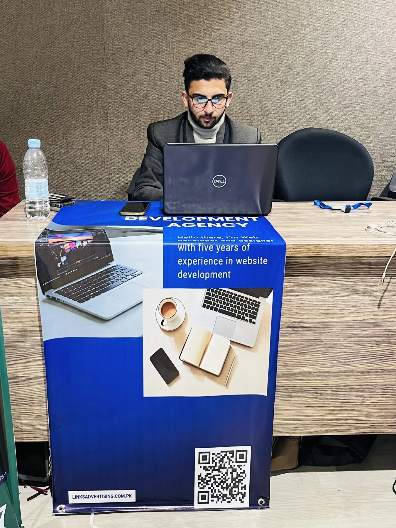 Links Advertising development agency at a professional technology event